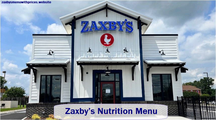 Zaxby’s Nutrition Menu