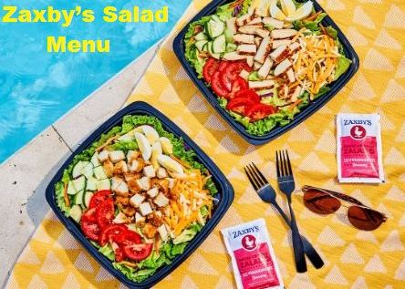 Zaxby’s Salad Menu with prices